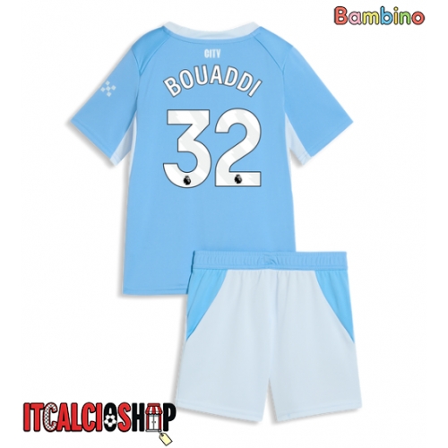 Manchester City Ayyoub Bouaddi #32 Prima Maglia Bambino 2026-27 Manica Corta (+ Pantaloni corti)